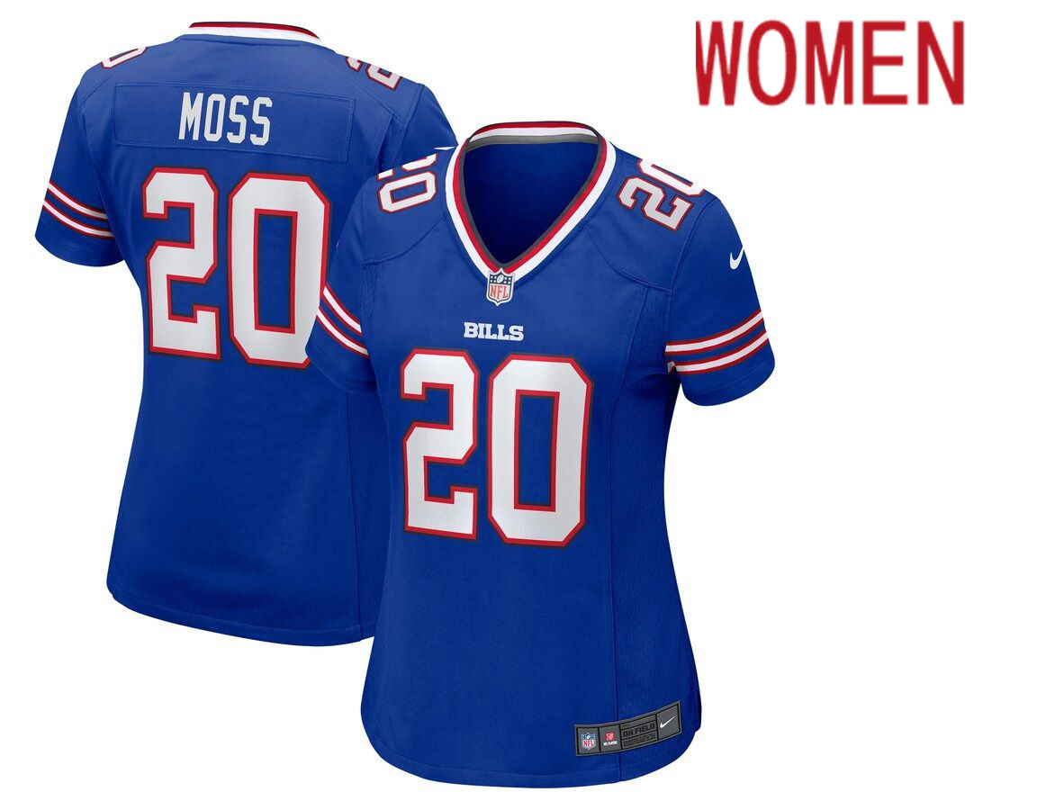 Women Buffalo Bills #20 Zack Moss Nike Royal Game NFL Jersey